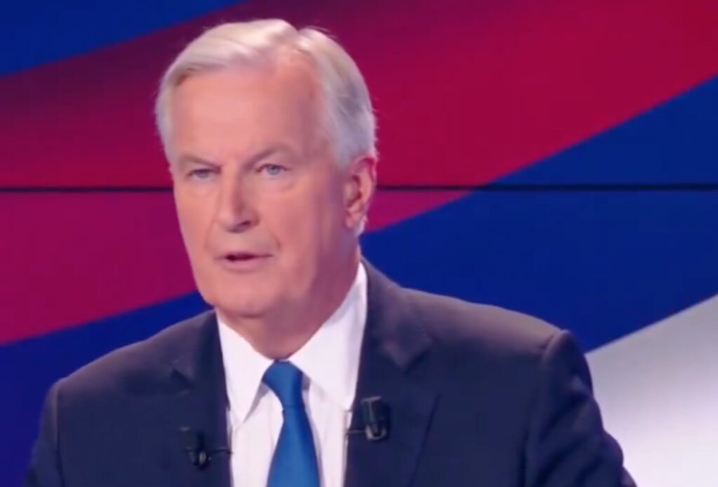 Michel Barnier sur un plateau de télévision